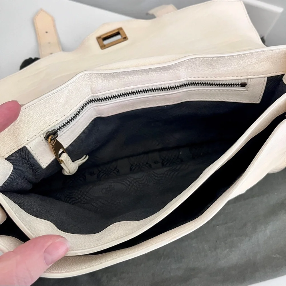 Proenza Schouler Ivory Leather PS1 Pochette Clutch